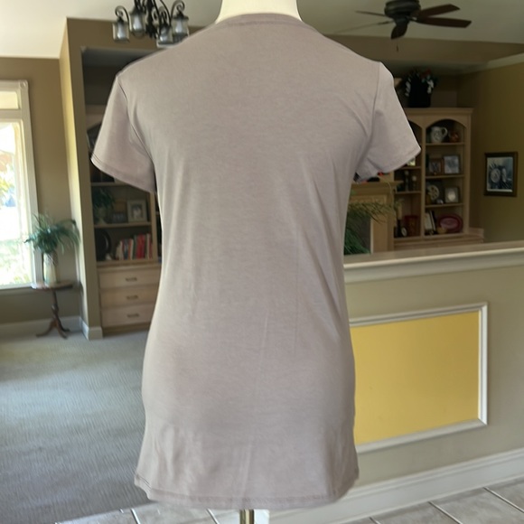 Ann Taylor Top Shirt Embellished Size Small S Taupe NWOT Never Worn - Picture 4 of 6